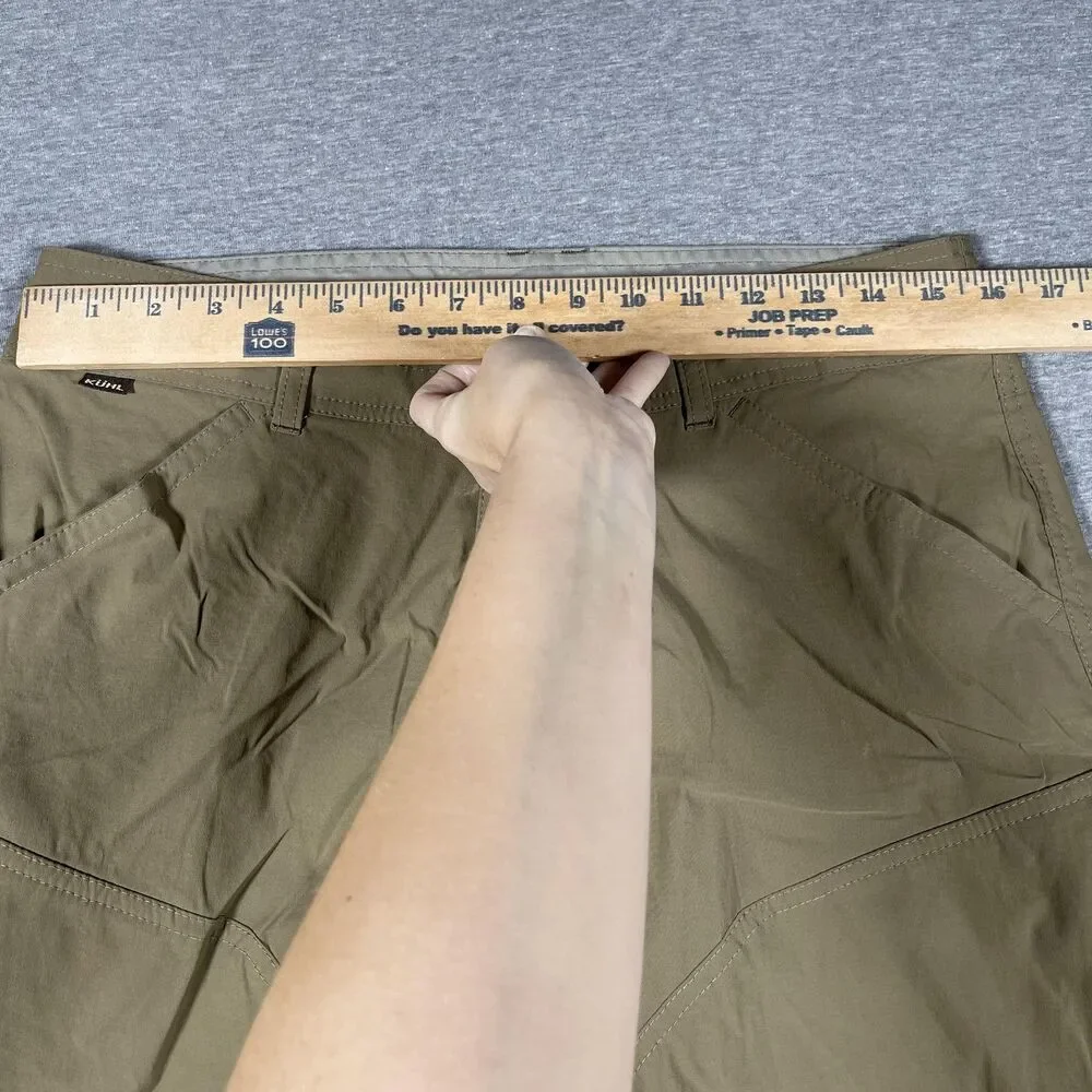 Kuhl Khakis Pants Mens 32x35 Green Trail Hiking Outdoor Lightweight Breathable